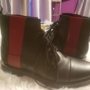 Calvin Klein Men's Dameon Nappa Calf Leather Combat Boot
